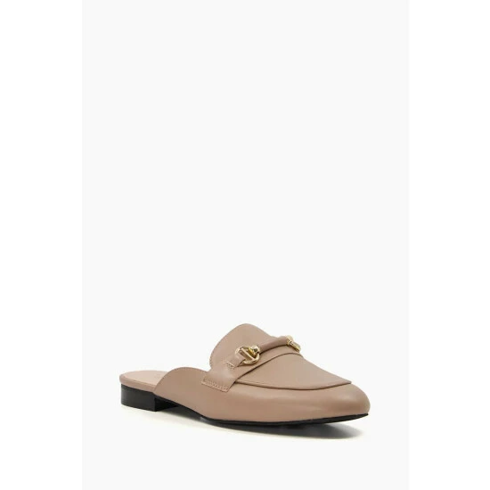 Dune London Natural Glowin Snaffle Trim Backless Loafers 4 Dune London Natural Glowin Snaffle Trim Backless Loafers - Image 2