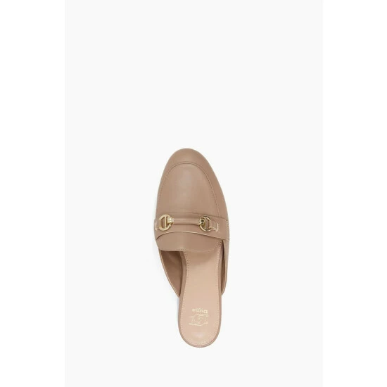 Dune London Natural Glowin Snaffle Trim Backless Loafers 6 Dune London Natural Glowin Snaffle Trim Backless Loafers - Image 4