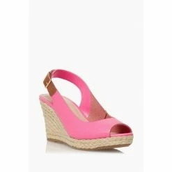 Alternative view of Dune London Pink Kicks 2 Espadrille Wedge Heel Sandals