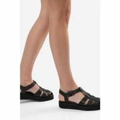 Dune London Black Loch Fisherman Sandals -Dune London Sales unnamed file 3357