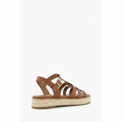 Alternative view of Dune London Brown Latch Espadrille Sole Sandals