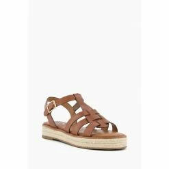 Dune London Brown Latch Espadrille Sole Sandals -Dune London Sales unnamed file 3361