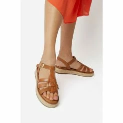 Dune London Brown Latch Espadrille Sole Sandals -Dune London Sales unnamed file 3363
