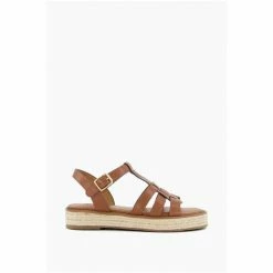 Dune London Brown Latch Espadrille Sole Sandals -Dune London Sales unnamed file 3364