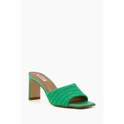 Alternative view of Dune London Green March Set Back Heel Mules