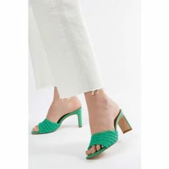 Dune London Green March Set Back Heel Mules -Dune London Sales unnamed file 3369