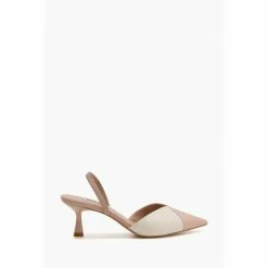Dune London Pink Cube Colourblock Kitten Sandals