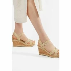 Dune London Natural Kelisa Braided Upper High Wedge Heel Sandals -Dune London Sales unnamed file 3381