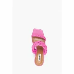 Dune London Pink Message Plaited Mid Heel Mules -Dune London Sales unnamed file 3385