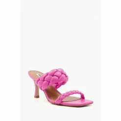 Dune London Pink Message Plaited Mid Heel Mules -Dune London Sales unnamed file 3386