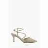 Dune London Gold Metalic Clarissa Embellished Twist Open Sandals -Dune London Sales unnamed file 3389