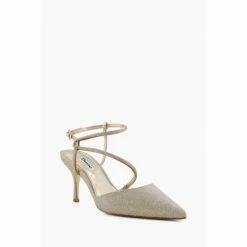 Alternative view of Dune London Gold Metalic Clarissa Embellished Twist Open Sandals