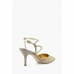 Dune London Gold Metalic Clarissa Embellished Twist Open Sandals -Dune London Sales unnamed file 3391