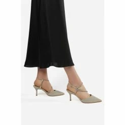Dune London Gold Metalic Clarissa Embellished Twist Open Sandals -Dune London Sales unnamed file 3393