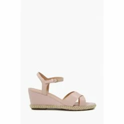 Dune London Pink Keelie Mini Wedge Sandals