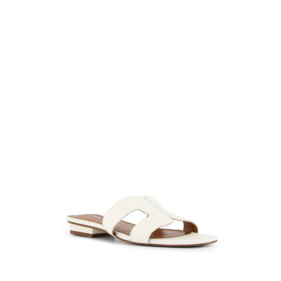Dune London White WF Loupe Wide Fit Smart Slider Sandals 5 Dune London White WF Loupe Wide Fit Smart Slider Sandals - Image 3