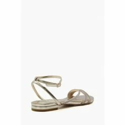 Dune London Gold Tone Metalic Novell Tubular Flat Diamante Sandals -Dune London Sales unnamed file 3422