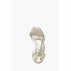 Dune London Gold Tone Metalic Novell Tubular Flat Diamante Sandals -Dune London Sales unnamed file 3423