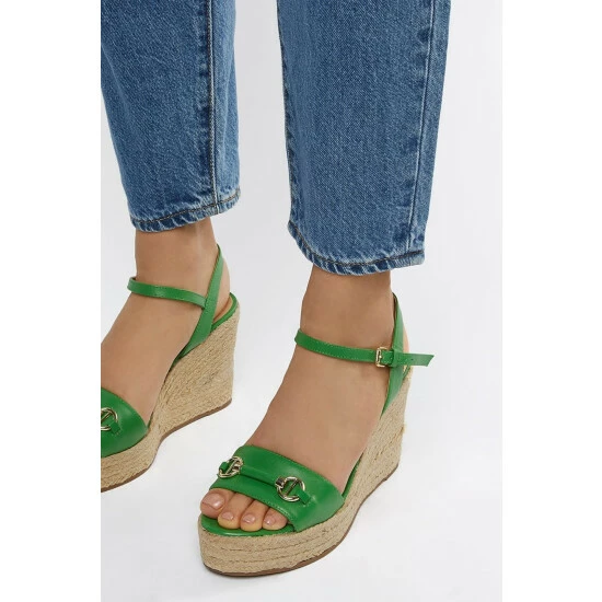 Dune London Green Kai Snaffle Wedges 7 Dune London Green Kai Snaffle Wedges - Image 5