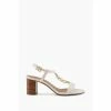 Dune London Womens White Wf Just Hardware Detail Block Heels -Dune London Sales unnamed file 3438