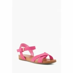 Alternative view of Dune London Pink Landie Cross Strap Comfort Flip Flops