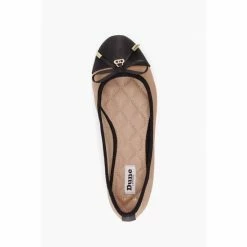 Dune London Womens Brown Wf_Hartlyn Toe Cap Bow Ballerina Shoes -Dune London Sales unnamed file 346