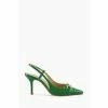 Dune London Green Click Snaffle Point Slingbacks -Dune London Sales unnamed file 3461