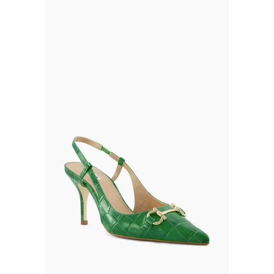 Dune London Green Click Snaffle Point Slingbacks 4 Dune London Green Click Snaffle Point Slingbacks - Image 2