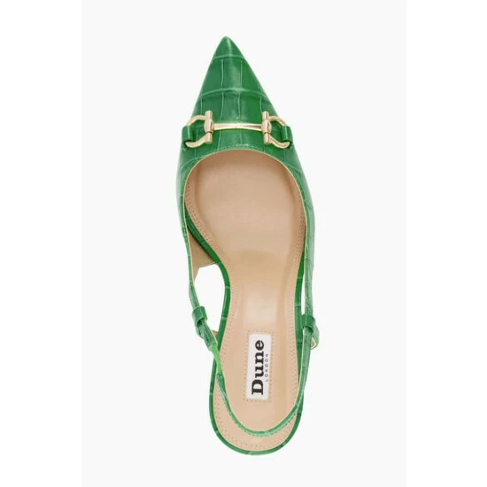 Dune London Green Click Snaffle Point Slingbacks 5 Dune London Green Click Snaffle Point Slingbacks - Image 3