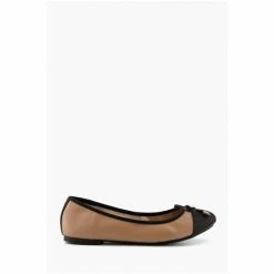 Dune London Womens Brown Wf_Hartlyn Toe Cap Bow Ballerina Shoes -Dune London Sales unnamed file 347