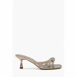 Dune London Natural Mish Diamante Knot Mules
