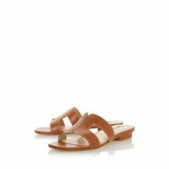 Alternative view of Dune London Brown WF Loupe Wide Fit Smart Slider Sandals