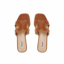 Dune London Brown WF Loupe Wide Fit Smart Slider Sandals -Dune London Sales unnamed file 3499