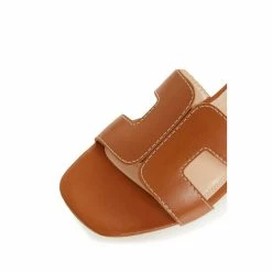 Dune London Brown WF Loupe Wide Fit Smart Slider Sandals -Dune London Sales unnamed file 3500