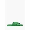 Dune London Green Licorice Cross Strap Sandals