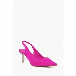 Alternative view of Dune London Pink Cristal Encursted Mid Heel Sandals