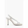 Dune London White Marbled Square Toe Heeled Slingback Sandals -Dune London Sales unnamed file 3526