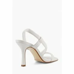 Alternative view of Dune London White Marbled Square Toe Heeled Slingback Sandals