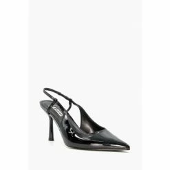 Alternative view of Dune London Wide Fit Cabanna Oval Sprayed Black Heels