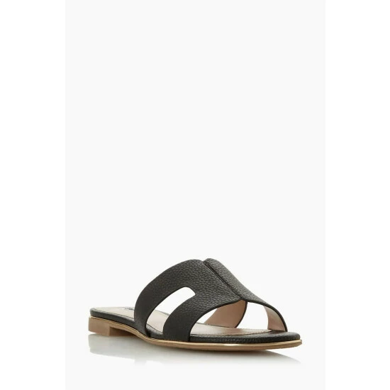 Dune London Looper Black Caged Vamp Slider Sandals 4 Dune London Looper Black Caged Vamp Slider Sandals - Image 2