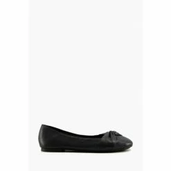 Dune London Black Hanson Twist Knot Ballerinas
