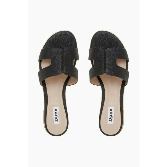 Dune London Looper Black Caged Vamp Slider Sandals 5 Dune London Looper Black Caged Vamp Slider Sandals - Image 3