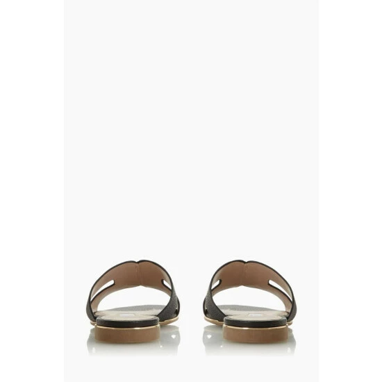 Dune London Looper Black Caged Vamp Slider Sandals 6 Dune London Looper Black Caged Vamp Slider Sandals - Image 4