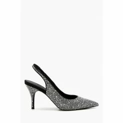 Dune London Captivating Ombre Crystal Slingback Black Courts