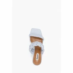 Alternative view of Dune London Blue Message Plaited Mid Heel Mules