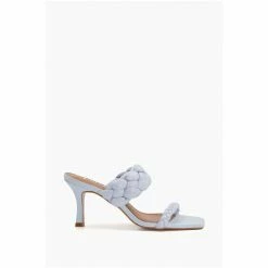Dune London Blue Message Plaited Mid Heel Mules -Dune London Sales unnamed file 3564