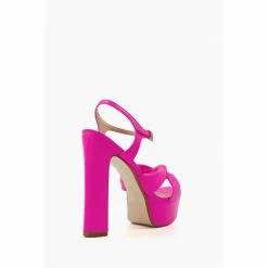 Dune London Pink Mineli Knot Platform Sandals -Dune London Sales unnamed file 3567