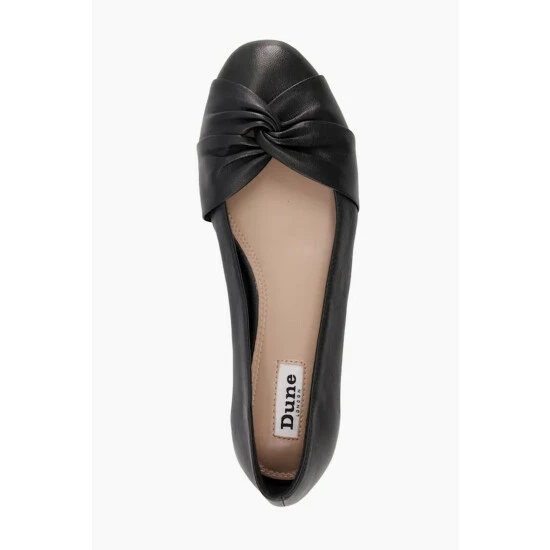 Dune London Black Hanson Twist Knot Ballerinas 6 Dune London Black Hanson Twist Knot Ballerinas - Image 4
