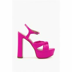 Dune London Pink Mineli Knot Platform Sandals -Dune London Sales unnamed file 3572