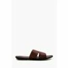 Dune London Brown Incense Saffiano Emboss Sandals -Dune London Sales unnamed file 3578